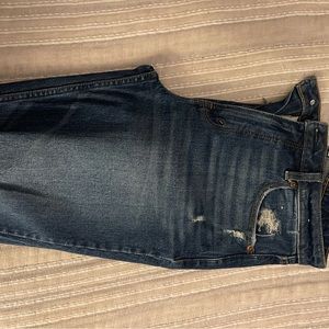 Curve love the skinny, high-rise, LONG Abercrombie, distressed jeans NWT